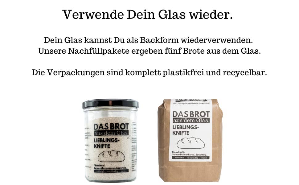 Bio- Brotbackmischung im Glas: Lieblingsknifte